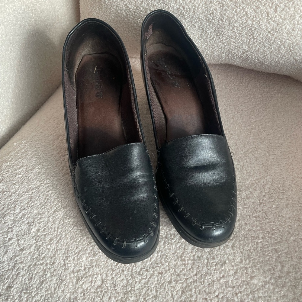 Timberland Rexi Leather Heeled Loafers 9M